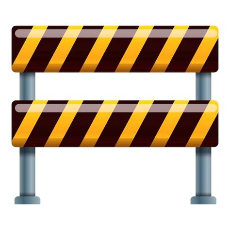 Premium Vector Road Block Barrier Icon Cartoon Of Road Block Barrier