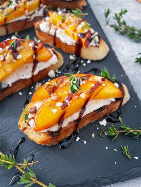 Peach And Goat Cheese Crostini Espresso And Lime Recipe Goat Cheese Recipes Goat Cheese