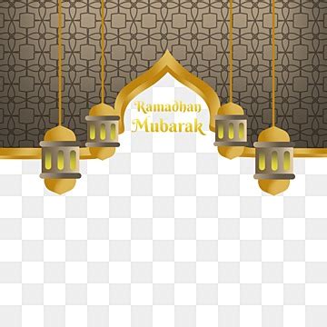 Luxury Gold Brown Islamic Geometric Twibbon Gold Geometric Twibbon