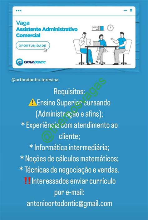 Assistente Administrativo Teresina PI 01 Vaga S Themos Vagas