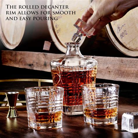 whiskey decanter set glass set premium crystal liquor decanter