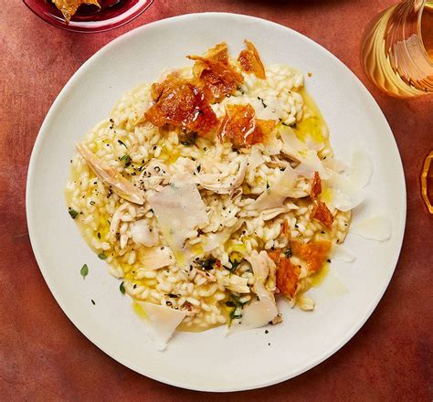 Roast Chicken Risotto With Chicken Crackling Bbc Good Food Middle East