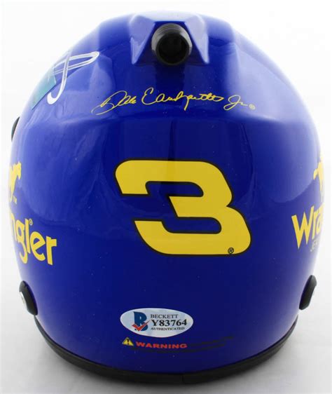 Dale Earnhardt Jr Signed Nascar Wrangler Mini Helmet Beckett Coa