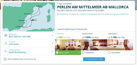 Angebote 7 Tage Perlen am Mittelmeer mit AIDAblu für 499 Euro p P