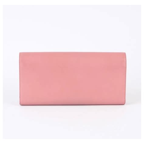 Yves Saint Laurent Clutch Bags Pink Leather Ref801002 Joli Closet