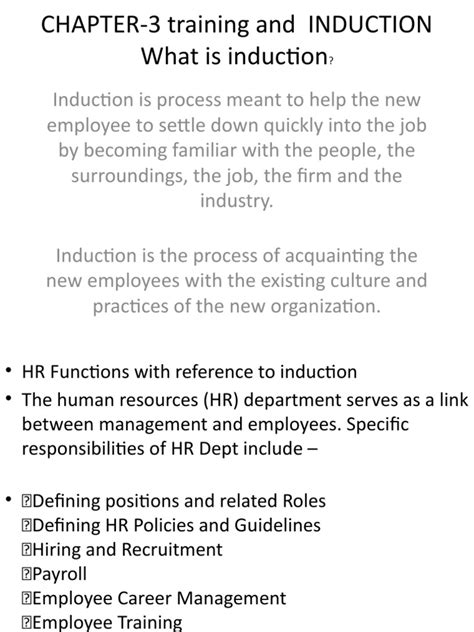 Chapter 3 Hrm Induction And Training Pdf Employment Human