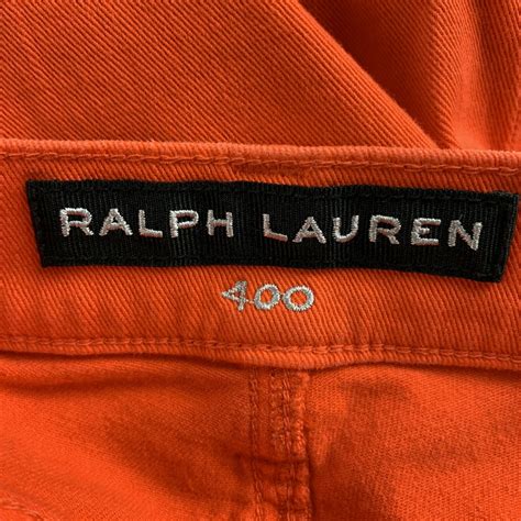 Ralph Lauren Noir Tiquette Taille Coton Orange Jeans Moulant Ebay