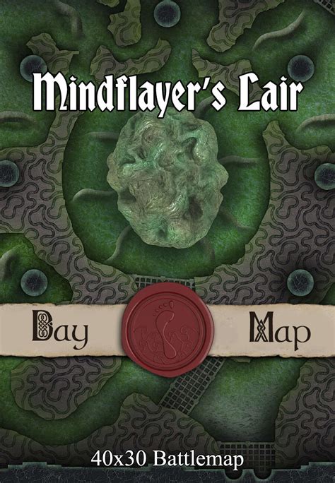 40x30 Battlemap Mindflayers Lair Seafoot Games Horror Lairs