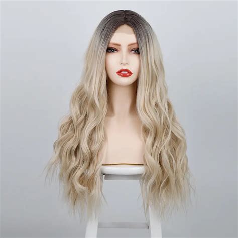 Long Wavy Wigs Women Synthetic Long Curly Ombre Wig Natural Temu