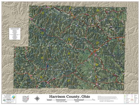 Harrison County Ohio 2023 Aerial Wall Map Mapping Solutions