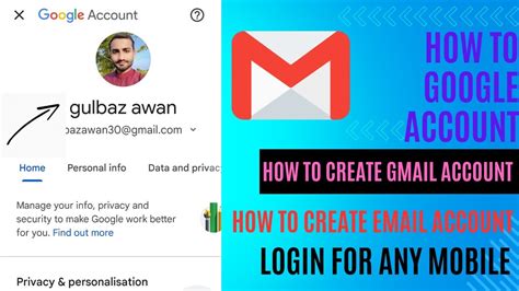 How To Create Gmail Account Email Account On Pc Laptop And Mobile