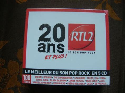 5 CD 20 ANS ET PLUS RTL 2 LE SON POP ROCK Universal 2016 NEUF SOUS