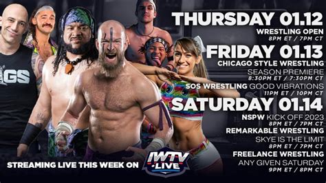 Live This Week On Iwtv Wrestling Open Freelance And More News