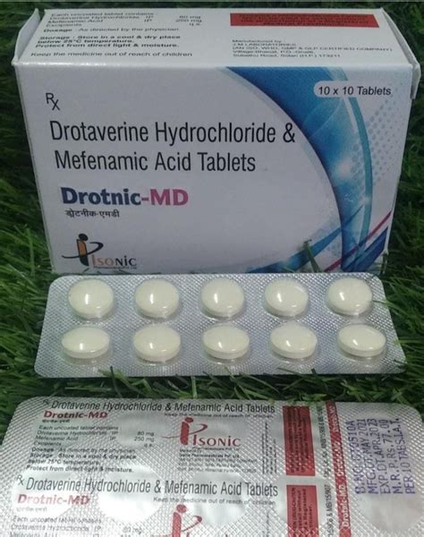 Drotaverine Mg Mefenamic Acid Mg Tablets At Rs Box