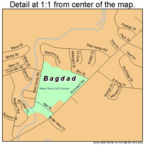 Bagdad Arizona Street Map 0405140