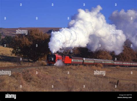 Steam Train Billowing White Smoke Near Bethlehem Stock Photo Alamy