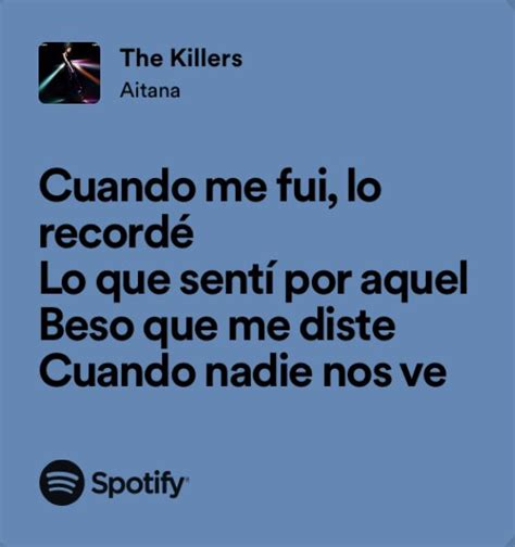 The Killers Aitana En 2024 Frases Chulas Frases Bonitas Frases De