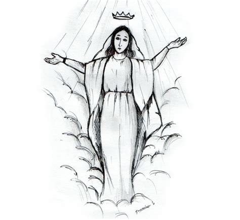 cartoon Our Lady Assumption - Davao Catholic Herald