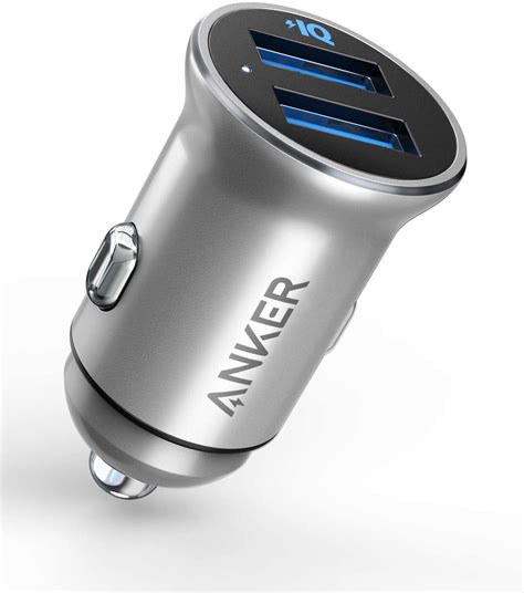 Anker Car Charger Mini 24W 4 8A Metal Dual USB Car Charger PowerDrive