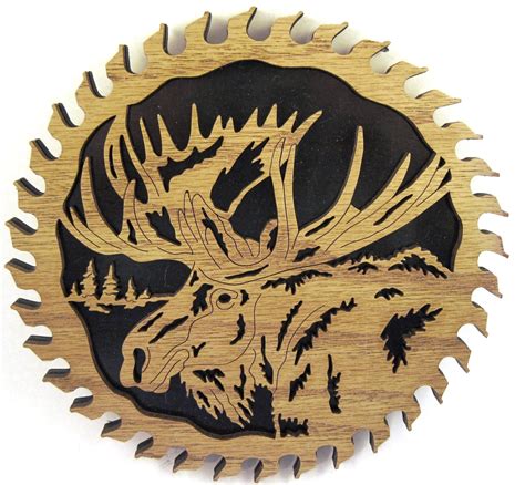 Moose In A Sawblade Scroll Saw Cut8sb By ScrollSawTreasures