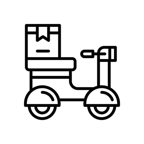 delivery bike line icon. vector icon for your website, mobile ...