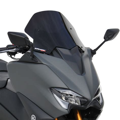 Cupolino Basso Sportivo Ermax Per Yamaha Tmax Nero Chiaro Fume