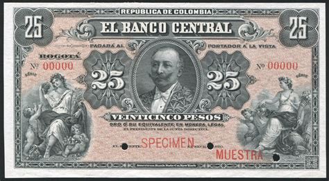 Colombia 25 Pesos banknote, El Banco Central|World Banknotes & Coins ...