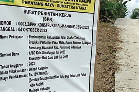 Kadis Pertanian Simalungun Dan PPK Kompak Bungkam Ditanya Soal Proyek