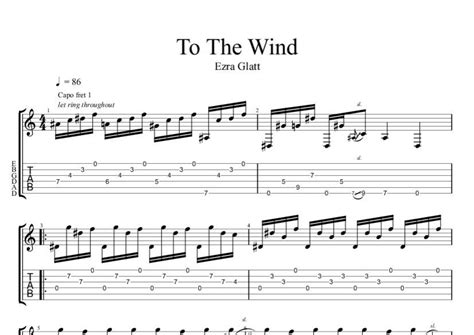 To The Wind Tab Ezra Glatt