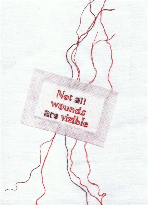 Not All Wounds Are Visible February Plaster Bandage Embroidery