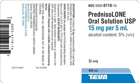 Prednisolone Oral Solution Fda Prescribing Information Side Effects