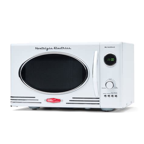 Retro 0.9 Cubic Foot 800-Watt Countertop Microwave Oven - White ...