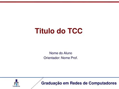 Exemplo Apresentação De Tcc Power Point Novo Exemplo