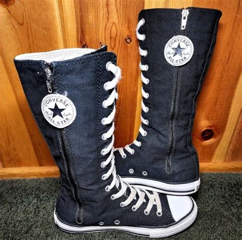 Rare Vintage Converse All Star Calf Knee High Women Gem