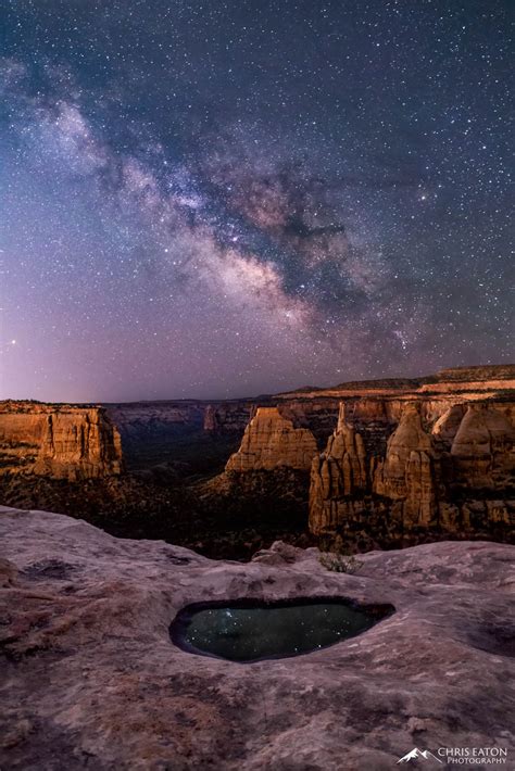 Milky Way Rising Monument Canyon Colorado National Monument