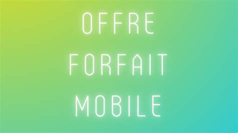 Offre Forfait Mobile Offres Folles Saisir Apr S Le Black Friday