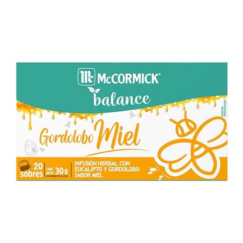 Té McCormick Balance Gordolobo y Miel 20 sobres Bodega Aurrera