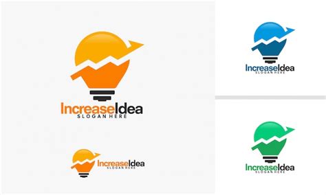 Premium Vector Increase Idea Logo Designs