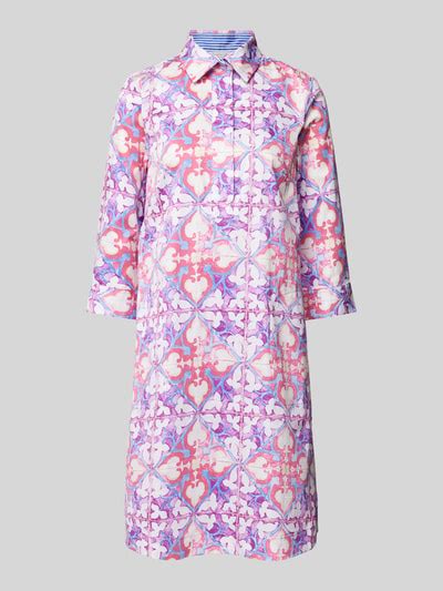 Christian Berg Woman Knielanges Kleid Mit Allover Print Purple Online