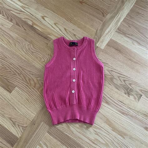 Vintage Pink Sweater Vest This Vest Is So Unique Depop