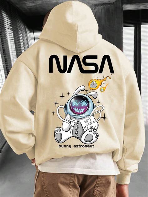 Manfinity Hypemode Men Astronaut Letter Graphic Drop Shoulder