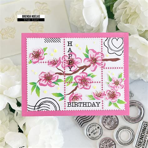 Cherry Blossom Postage Birthday Card The Season