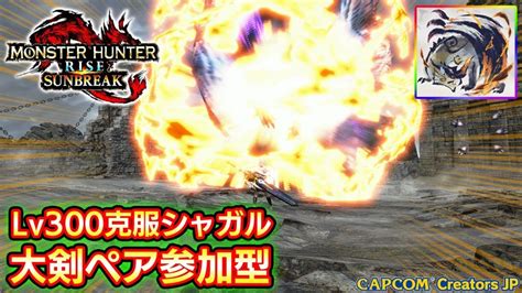 Lv300克服シャガル大剣ペア Switch版参加型！！ 【mhサンブレイク】【モンハンライズ】 モンハンライズ 攻略動画まとめ【初心者必見】