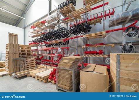 Factory Warehouse Spare Parts. Storage and Distribution of Components Stock Image - Image of ...