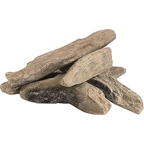 Ceramic Gas Fire Driftwood Box Of 16