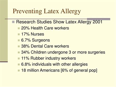 Ppt Preventing Latex Allergy Powerpoint Presentation Free Download Id621077