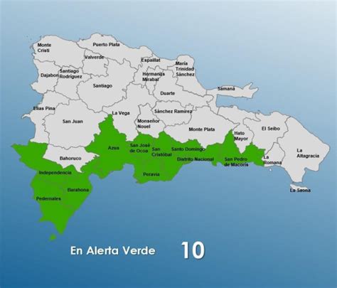 Coe Coloca 9 Provincias En Alerta Verde Por Una Vaguada