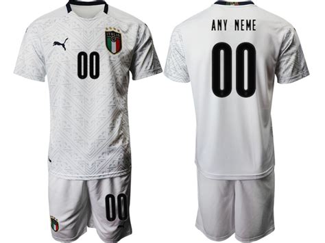 Youth Customized Italy National Soccer Team #00 White Away Jersey