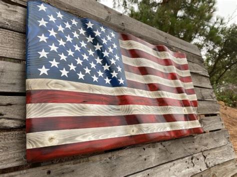 The Rustic Walnut Your American Flag Store Wood Flags American Made