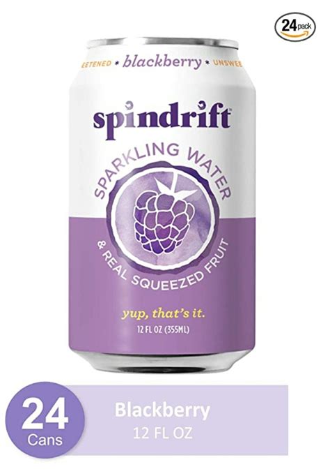 Spindrift Sparkling Water Blackberry Flavored Made With Real Squeezed